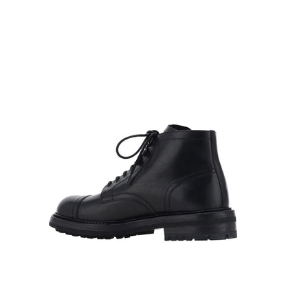 Dolce & Gabbana Lace Up Leather Boots