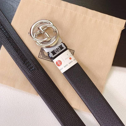 GUCCI Embellished coated-canvas and leather belt 'Black'