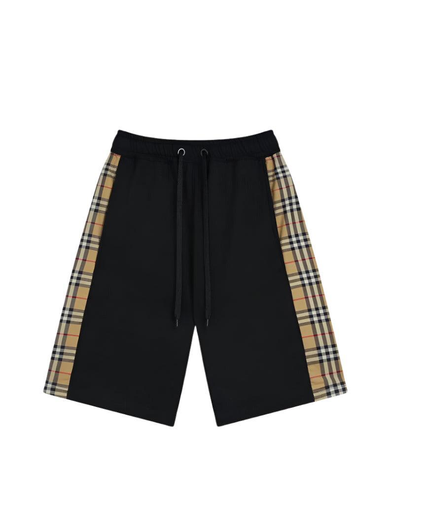 Burberry Men's Striped Cotton Knit Basketball Shorts 'Black/Beige'