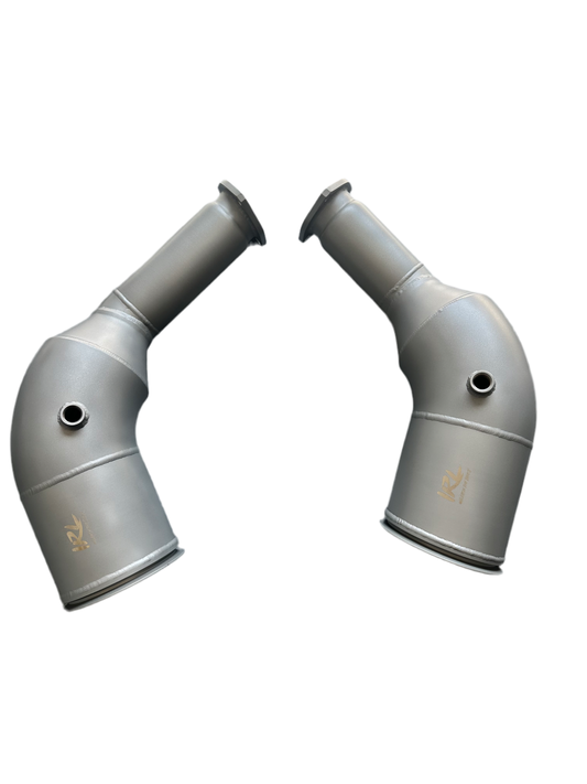 IRL Audi C8 RS7 Downpipes — photo 1 of 5