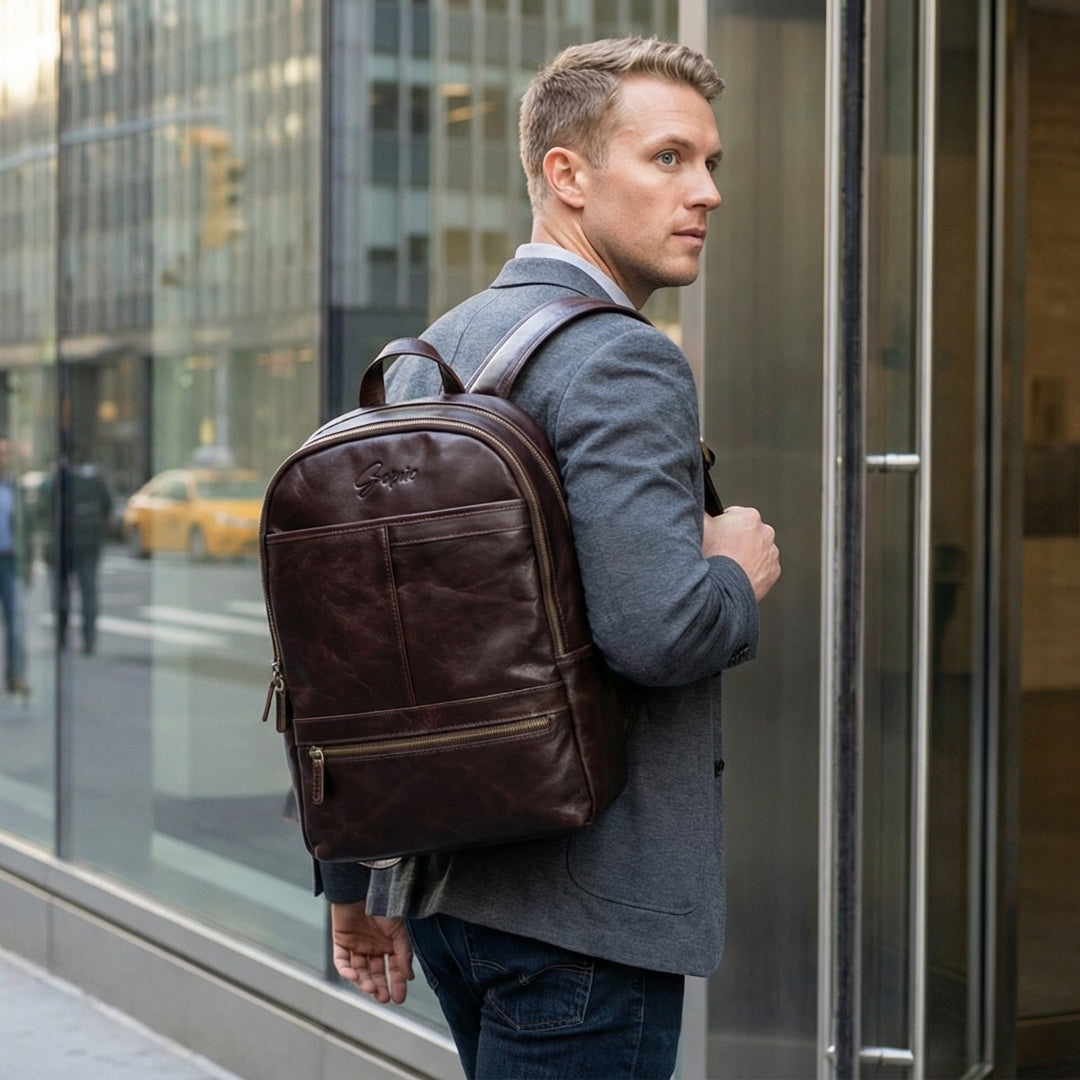 26 Premium Leather Backpack