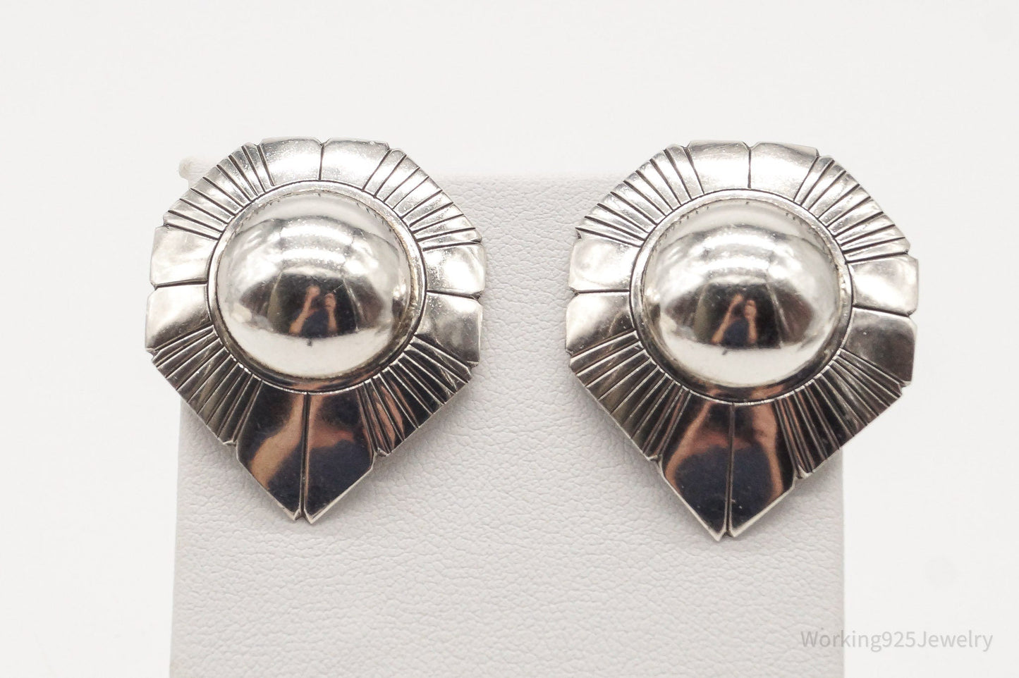 Vintage Native American Sterling Silver Earrings – Estate Jewelry