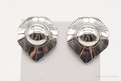 Vintage Native American Sterling Silver Earrings – Estate Jewelry