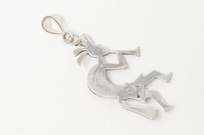 Vintage Native America Darrel Morgan Kokopelli Sterling Silver Necklace
