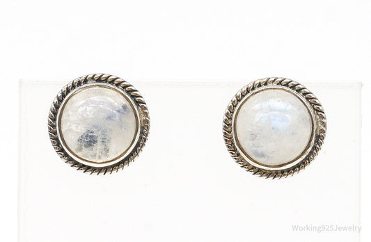 Vintage Mondstein Sterling Silber Ohrringe – gebrauchter Schmuck
