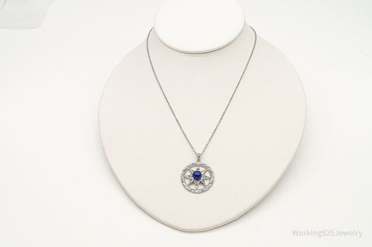 Designer Ryze Pearl Swarovski Crystals Sterling Silver Necklace