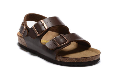 Birkenstock Milano Birko-Flor Sandals 'Dark Brown'