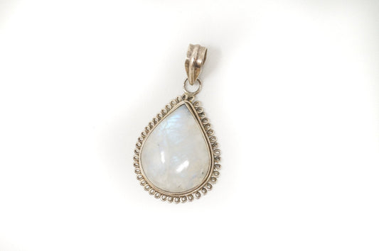 Vintage Moonstone Sterling Silver Southwestern Necklace Pendant — photo 2 of 8