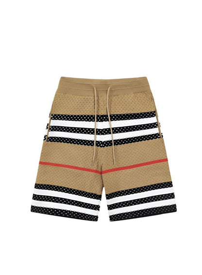 Burberry Men's Striped Cotton Knit Basketball Shorts 'Beige'