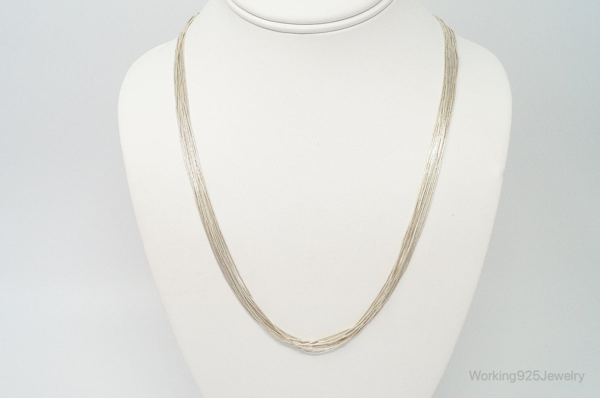 Designer Carolyn Pollack Relios Strand Bead Sterling Silver Necklace