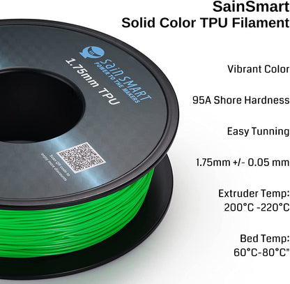 Neon Green, Cyberpunk Color TPU Filament 1.75mm 0.8kg/1.76lb — photo 3 of 7