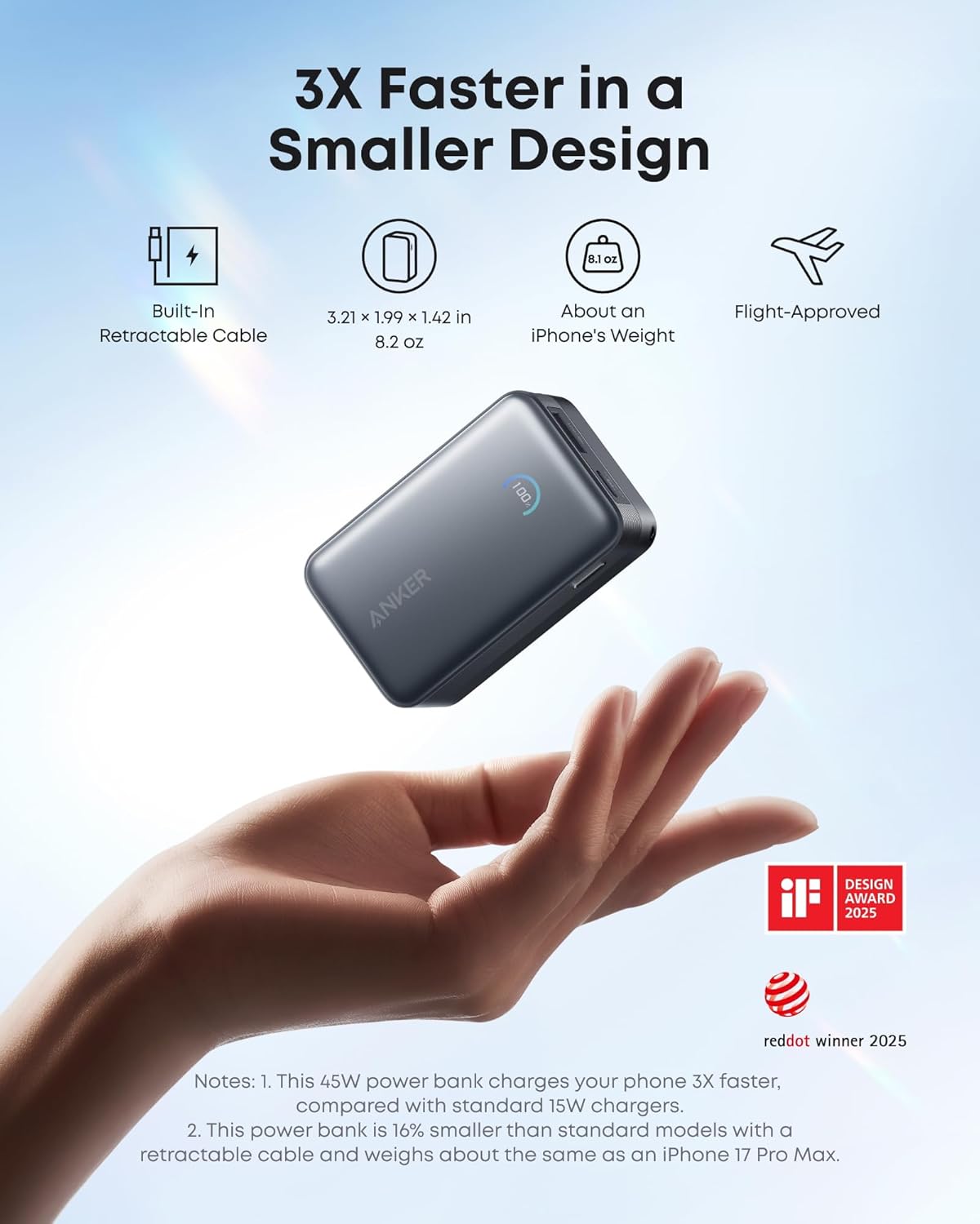 Anker Nano Power Bank (10K, 45W, Built-In Retractable USB-C Cable) — photo 4 of 10