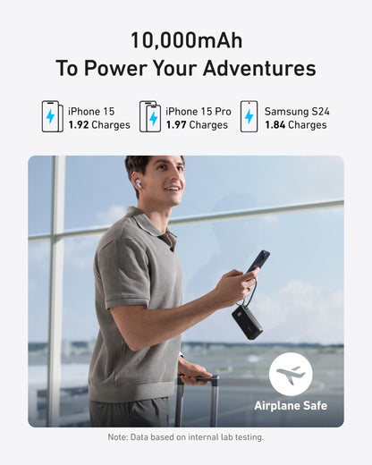 Anker Power Bank (10K, Fusion, Built-In Cable) — photo 4 of 10