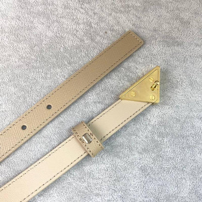 Prada Saffiano leather belt 'Sand Beige'