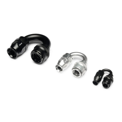 Quick Click Female PTFE Hose End -AN - 180°