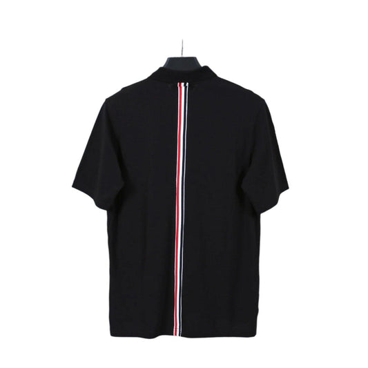 Thom Browne Black T-Shirt with Collar