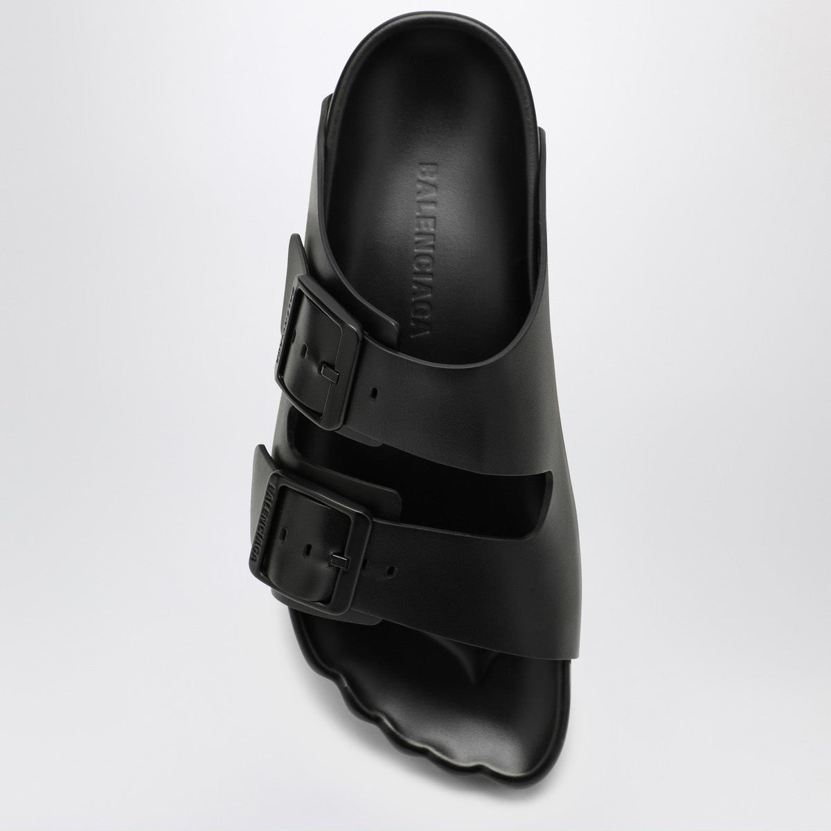Balenciaga Black Leather Sunday Sandal