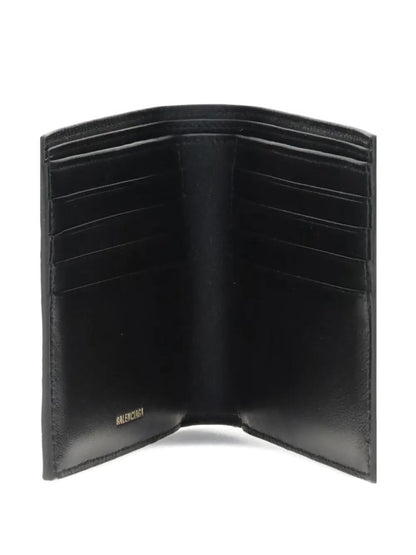 BALENCIAGA BB Logo Mini Leather Wallet