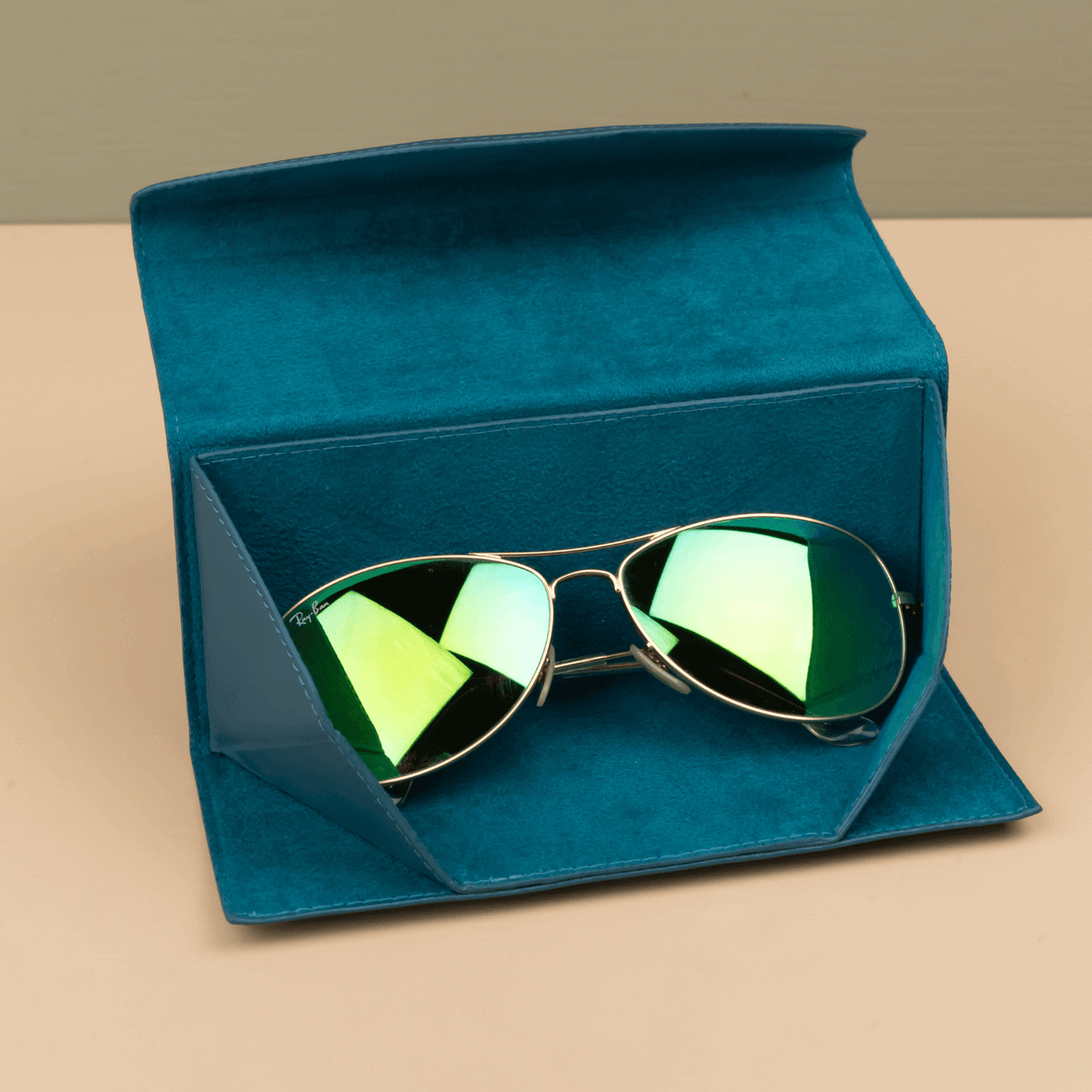 Luxury Leather Sunglasses Case - Dark blue - Louisville