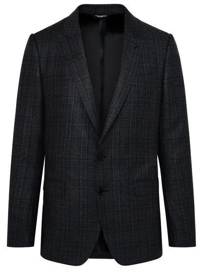 Dolce & Gabbana Blazer In Grey Virgin Wool