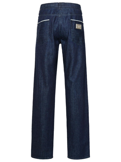Dolce & Gabbana Blue Cotton Jeans
