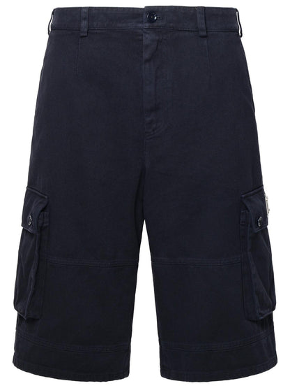 Dolce & Gabbana Blue Cotton Cargo Bermuda Shorts