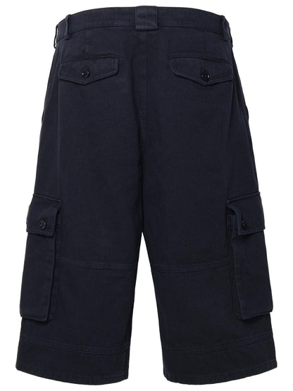 Dolce & Gabbana Blue Cotton Cargo Bermuda Shorts