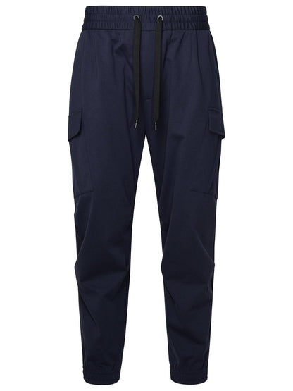 Dolce & Gabbana Blue Cotton Blend Pants