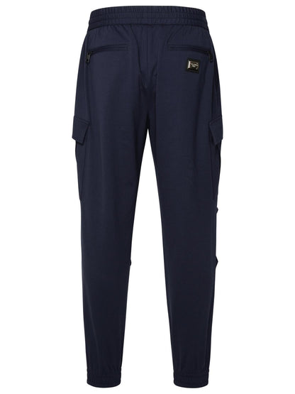 Dolce & Gabbana Blue Cotton Blend Pants