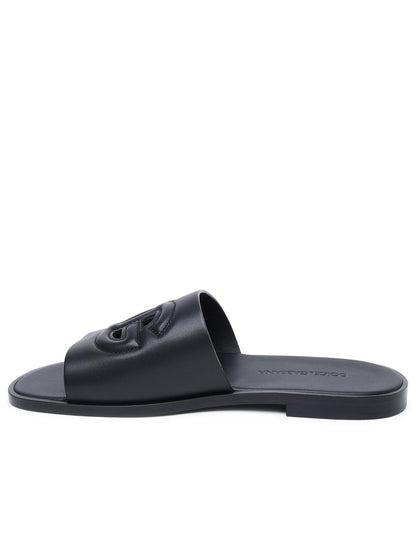 Dolce & Gabbana Black Nappa Slippers