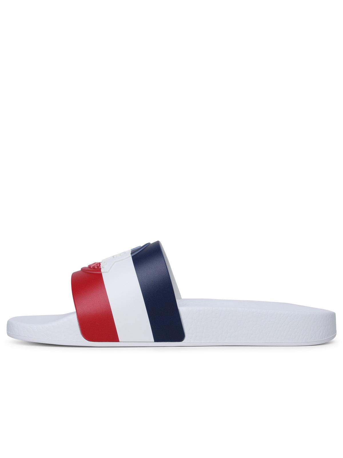 Moncler 'Basile' White Rubber Slippers