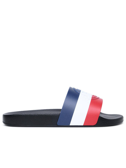 Moncler 'Basile' Black Rubber Slippers