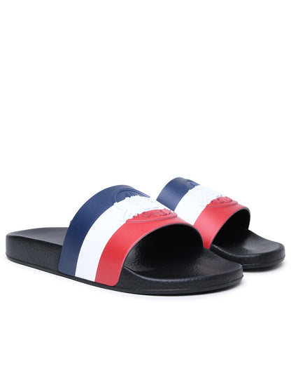 Moncler 'Basile' Black Rubber Slippers