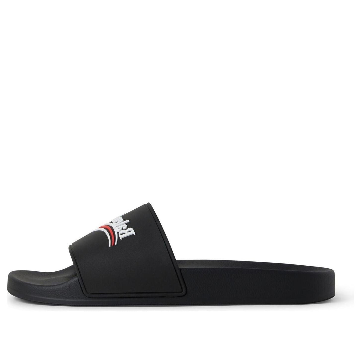 BALENCIAGA Pool Rubber Political Logo Sandals
