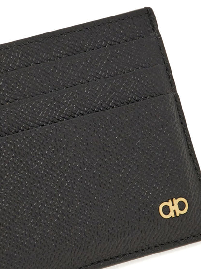 Ferragamo Mini Leather Cardholder with Gancini Hook Plaque