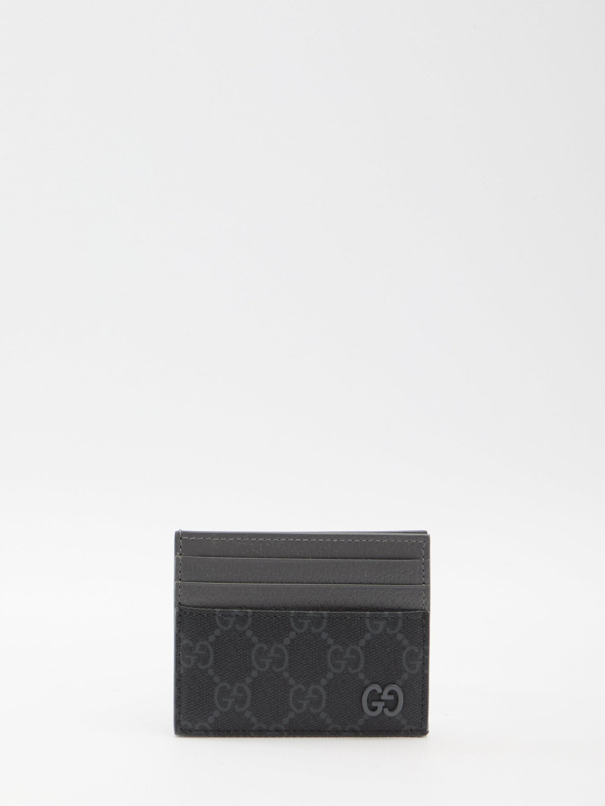 GUCCI Mini Fabric and Leather Card Holder