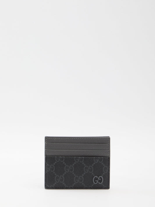 GUCCI Mini Fabric and Leather Card Holder