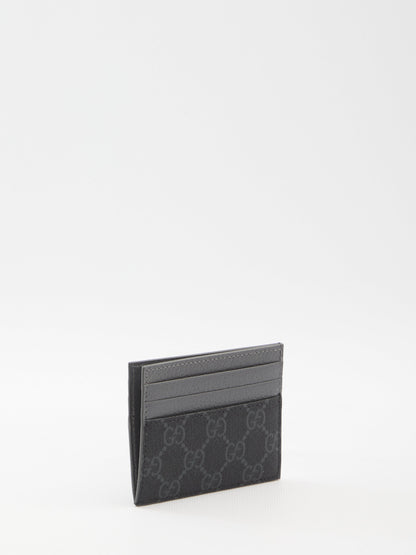 GUCCI Mini Fabric and Leather Card Holder