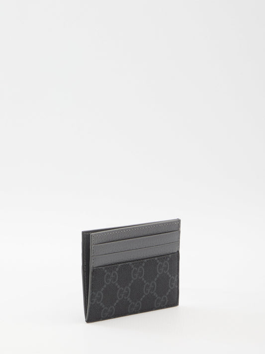 GUCCI Mini Fabric and Leather Card Holder