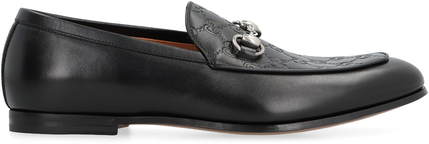 GUCCI Men's Classic Leather Loafers with Metal Bit