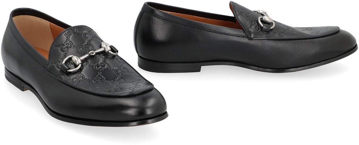GUCCI Men's Classic Leather Loafers with Metal Bit