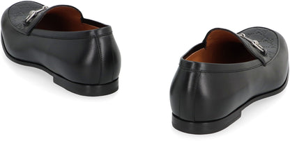 GUCCI Men's Classic Leather Loafers with Metal Bit