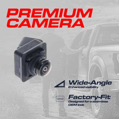 Ford F150 Crew Cab (15-20), F150 Extended Cab (15-20), F150 Raptor (17-20) / Lincoln MKX (16-18), Nautilus (19-23) RIGHT Side View OEM Replacement Backup Camera OE Part# FL3Z-19G490-AA, FL3Z-19G490-A
