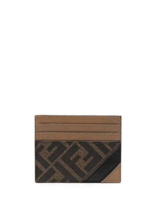FENDI Coated Canvas Mini Card Holder - 10x8 cm