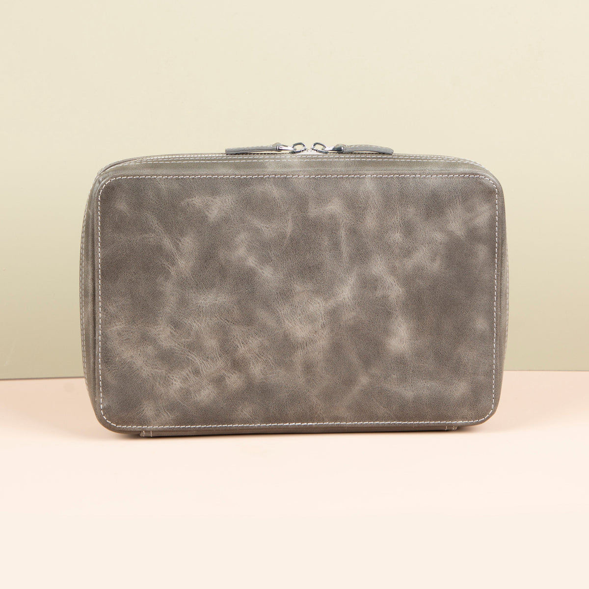 Leather Tech Organizer Case - Light Gray - Oslo