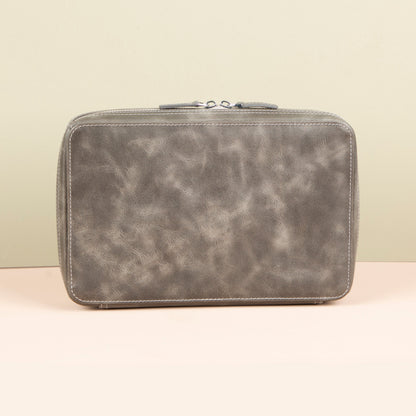 Leather Tech Organizer Case - Light Gray - Oslo