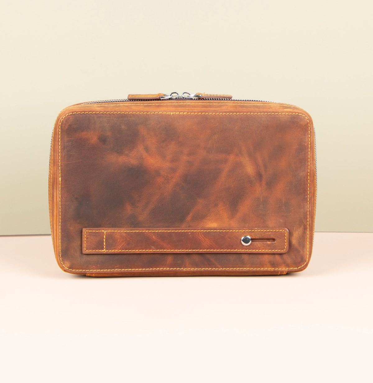 Leather Tech Organizer Case - Rich Brown - Oslo