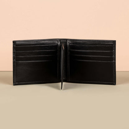 Classic Leather Bifold Wallet - Black - Los Angeles