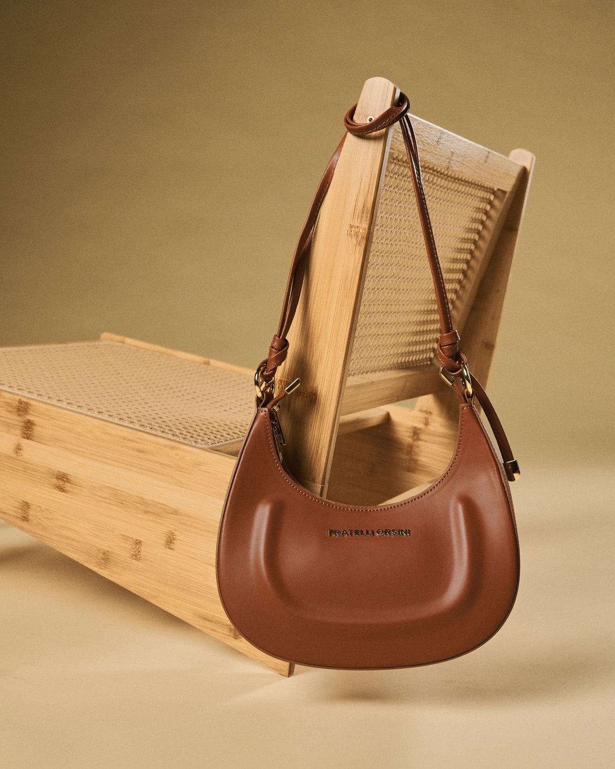 Ornella (cognac) - Italian calf leather women's crossbody bag (with shoulder strap) — photo 1 of 9