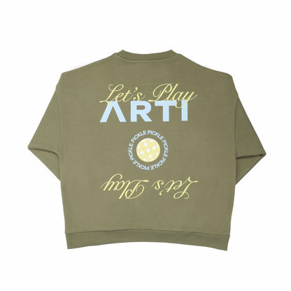 ARTI “Let’s Play” Heavyweight Crewneck – Olive Green